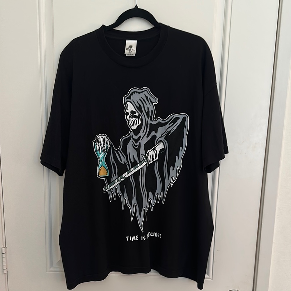Warren Lotas “time is precious” Grimm reaper tee